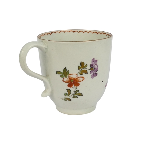A late 18th century Meissen tea cup and associated saucer - decorated ...