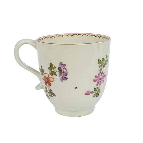 A late 18th century Meissen tea cup and associated saucer - decorated ...
