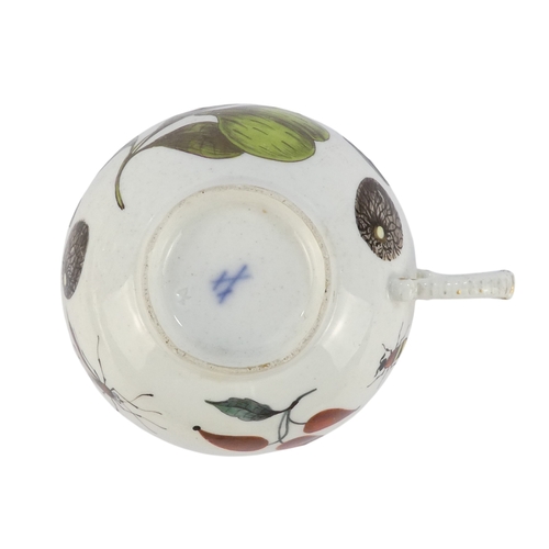 A late 18th century Meissen tea cup and associated saucer - decorated ...