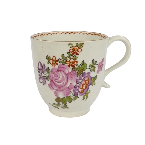 A late 18th century Meissen tea cup and associated saucer - decorated ...