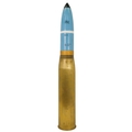 A 4.5' brass shell case - dated 1961, fitted with a dummy projectile ...