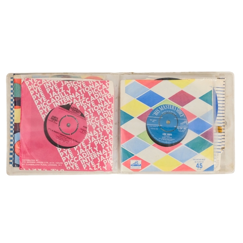 121 - A collection of 45rpm vinyl records - to include Chris Montez, Status Quo, The Moody Blues, James Br... 