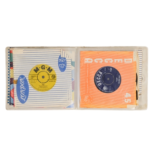 121 - A collection of 45rpm vinyl records - to include Chris Montez, Status Quo, The Moody Blues, James Br... 