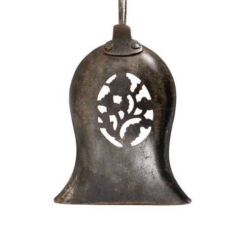 131 - A steel fire shovel - 73cm long, together with a steel fire poker, 71cm long.