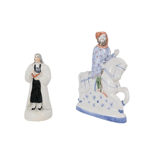 214 - A 20th century Rye Pottery 'Canterbury Tales' flatback figure - The Knight, 25cm high, together with... 