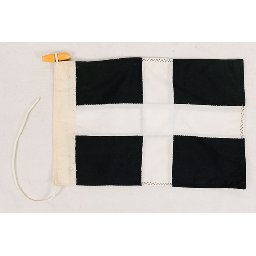 155 - Five various vintage flags - including two union flags, a red ensign, a British Empire Exhibition fl... 