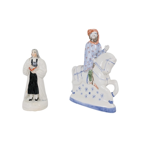 214 - A 20th century Rye Pottery 'Canterbury Tales' flatback figure - The Knight, 25cm high, together with... 