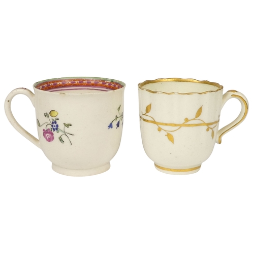 1222 - An early 19th century Royal Crown Derby coffee can - decorated in an Imari manner, together with thr... 