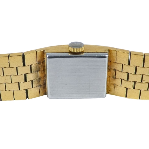513 - An Avia ladies cocktail watch - the white oval dial set out with batons within ark finished case and... 
