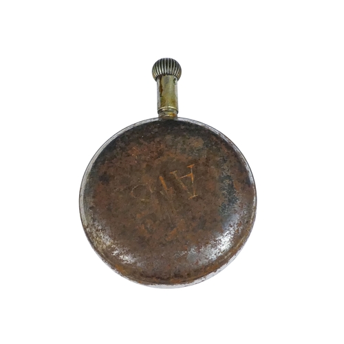 526 - A WWI pocket watch by Alexander & Son - mark IVa, the black dial set out with non luminous Arabic nu... 