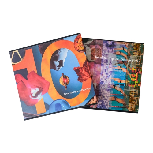 554 - A quantity of stamps - including Royal Mail 'Special' stamp albums for 1991 and 1993 (issues 8 and 1... 