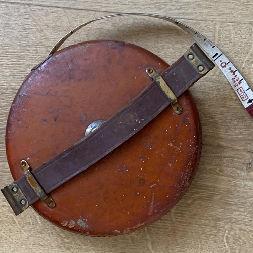 91 - Rabone Chesterman leather tape measure