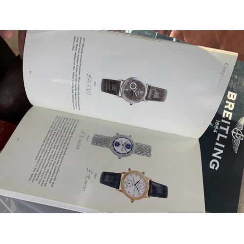 100 - Collection of watch catalogues inc Omega, Cartier etc