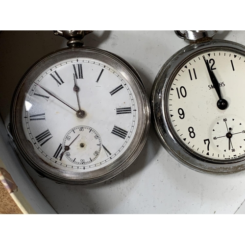 105 - 935 silver pocket watch & 1 other