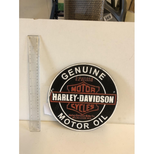 135 - Cast iron Harley Davidson sign