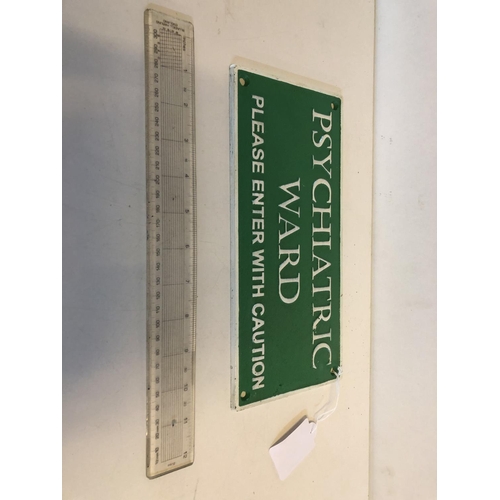 138 - Cast iron Physchiartric Ward sign