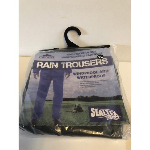 164 - New waterproof rain trousers size XL