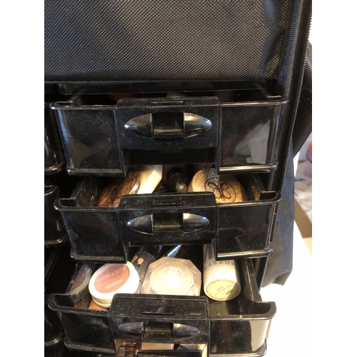 39 - Beautician travel case with make up & lots of brushes