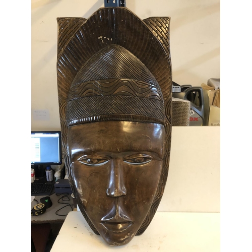 76 - Large wooden african mask 30 inches tall