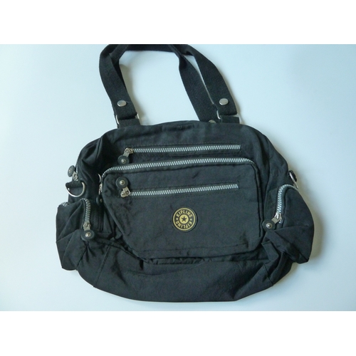 175 - Black Kipling soft handbag NO MONKEY