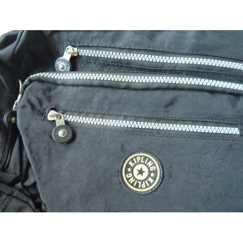 175 - Black Kipling soft handbag NO MONKEY