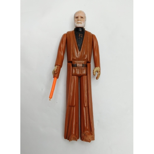 244 - VINTAGE 1977 OBI-WAN BEN KENOBI ORANGE SABER KENNER STAR WARS FIGURE