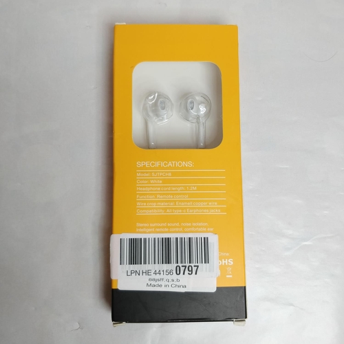 89 - TYPE-C WHITE EARPHONES NEW