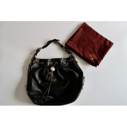 114 - Genuine Mulberry Black Leather Handbag & Dustbag