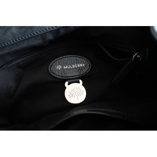 114 - Genuine Mulberry Black Leather Handbag & Dustbag