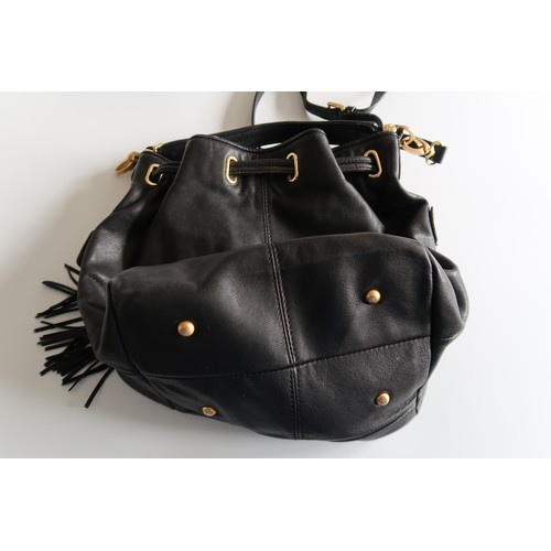 115 - Risk Black leather Handbag