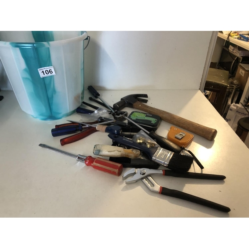 106 - Bucket of tools