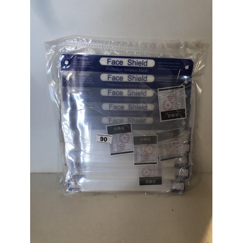 90 - Pack of 10 full face shields