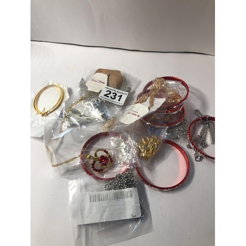 231 - quantity costume jewellery