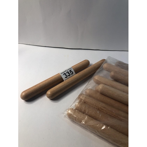 335 - 8 pairs of claves