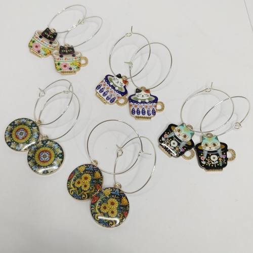 198 - joblot 5 pairs earings