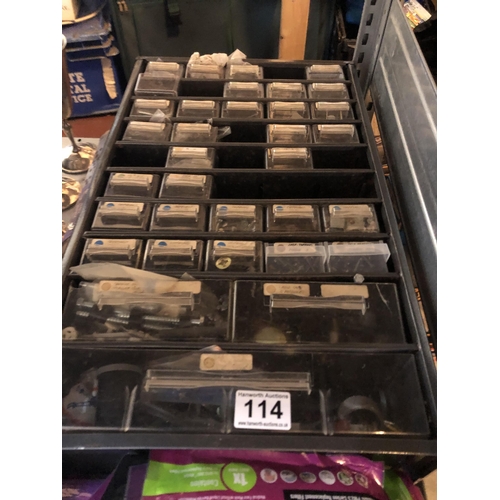 114 - Cabinet of nuts, bolts & screws etc