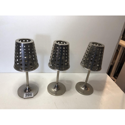 206 - X3 metal tea light holders