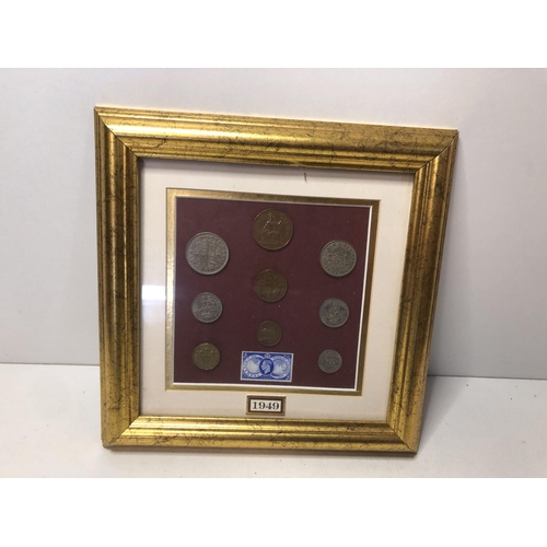 284 - Framed coin set