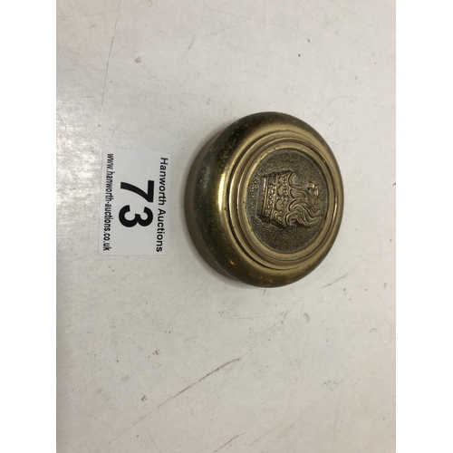 73 - Brass paper weight