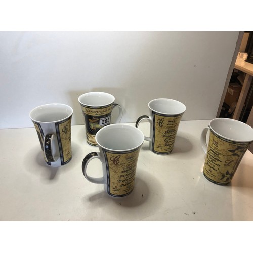 208 - X5 large zodiac mugs