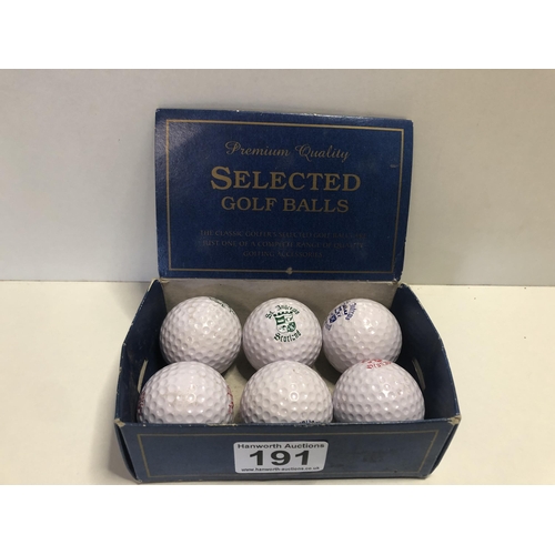 191 - X6 vintage golf balls from St Andrews