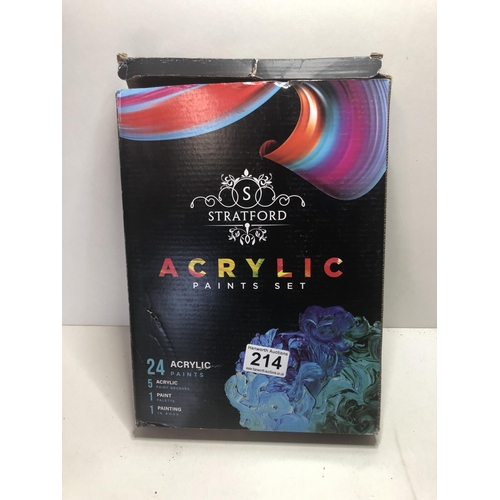 214 - Acrylic paint set