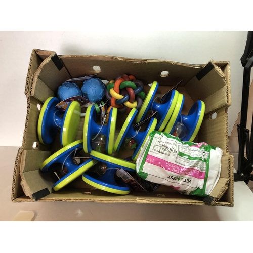 496 - Box of cat toys