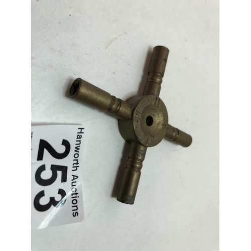 253 - Brass clock key