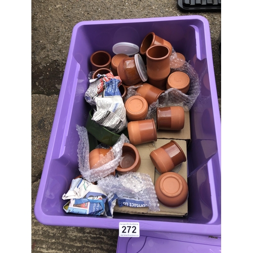 272 - Box of pots
PLEASE NOTE NOT POSTABLE