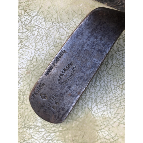 312 - Vintage wooden handled golf club