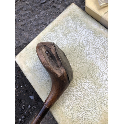 316 - Vintage wooden handled golf club