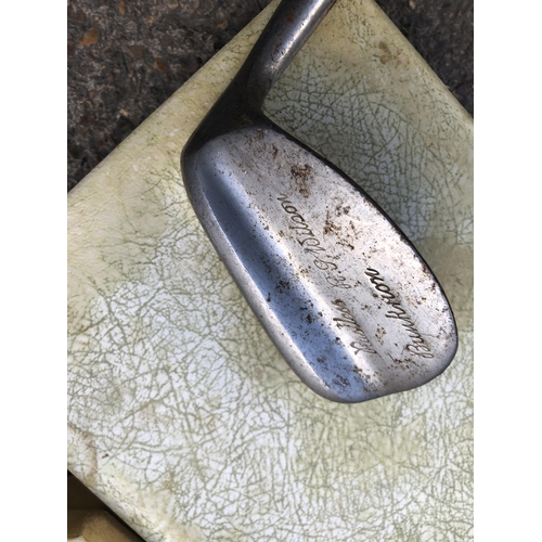 320 - Vintage wooden handled golf club