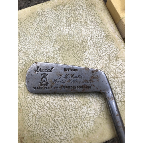 322 - Vintage wooden handled golf club