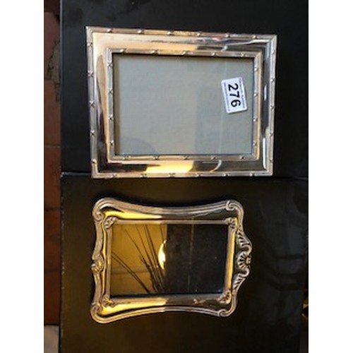 276 - X2 silver plated photo frames